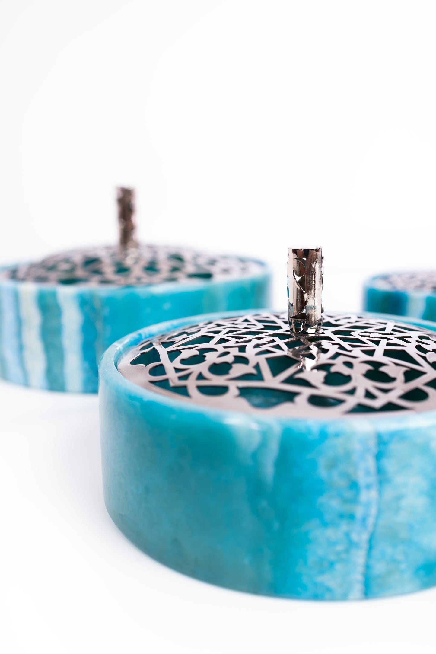 Alabaster Geometric Jar