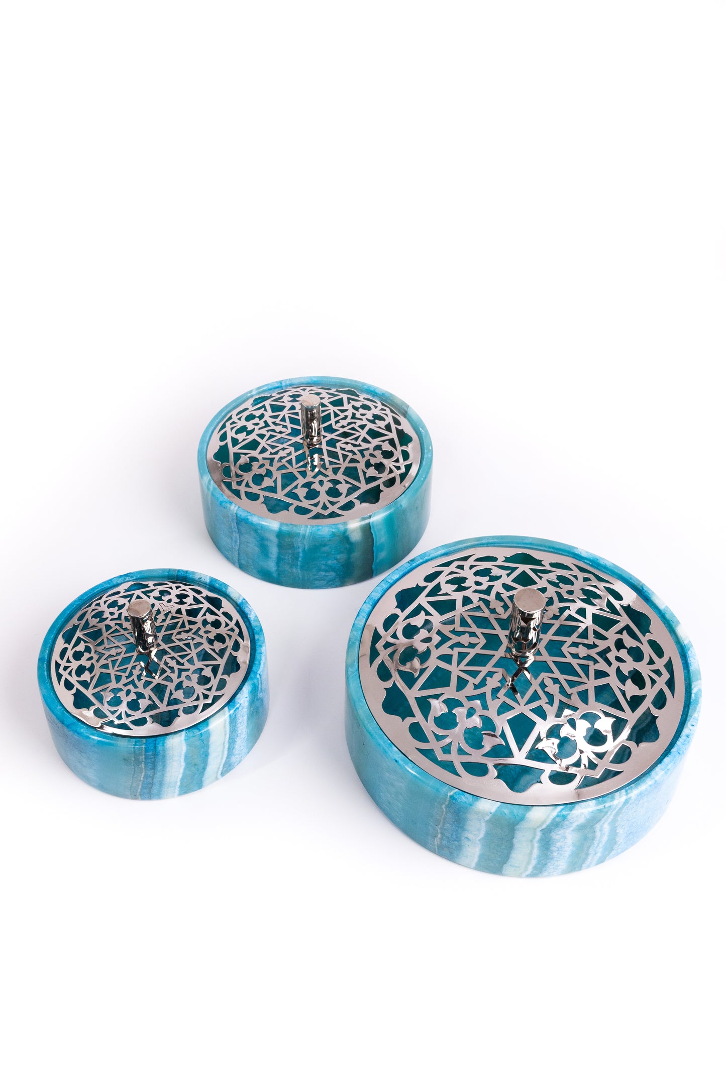 Alabaster Geometric Jar