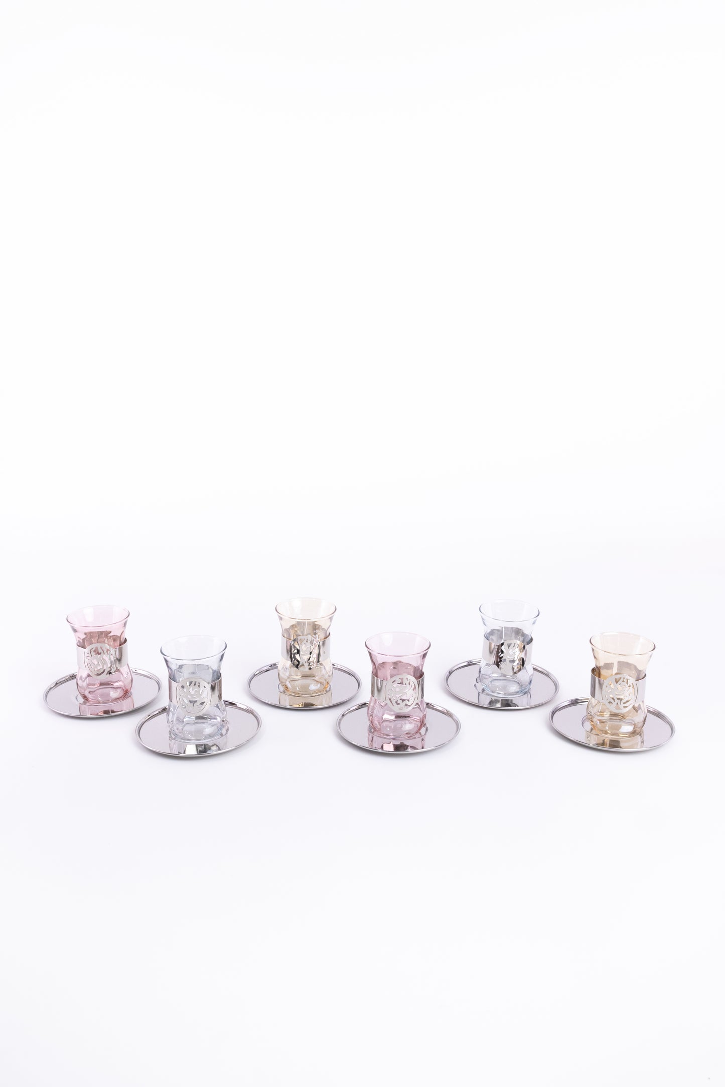 Calligraphy Estikana Silver Saucer Set