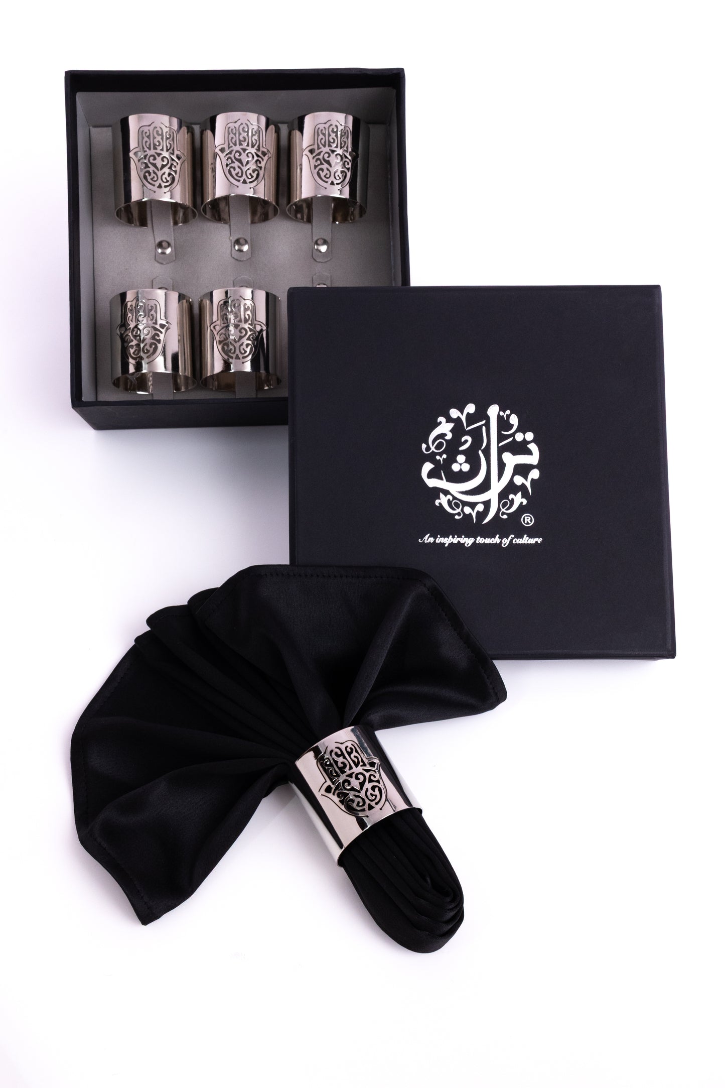 Kaff Engraved Napkin Rings Set