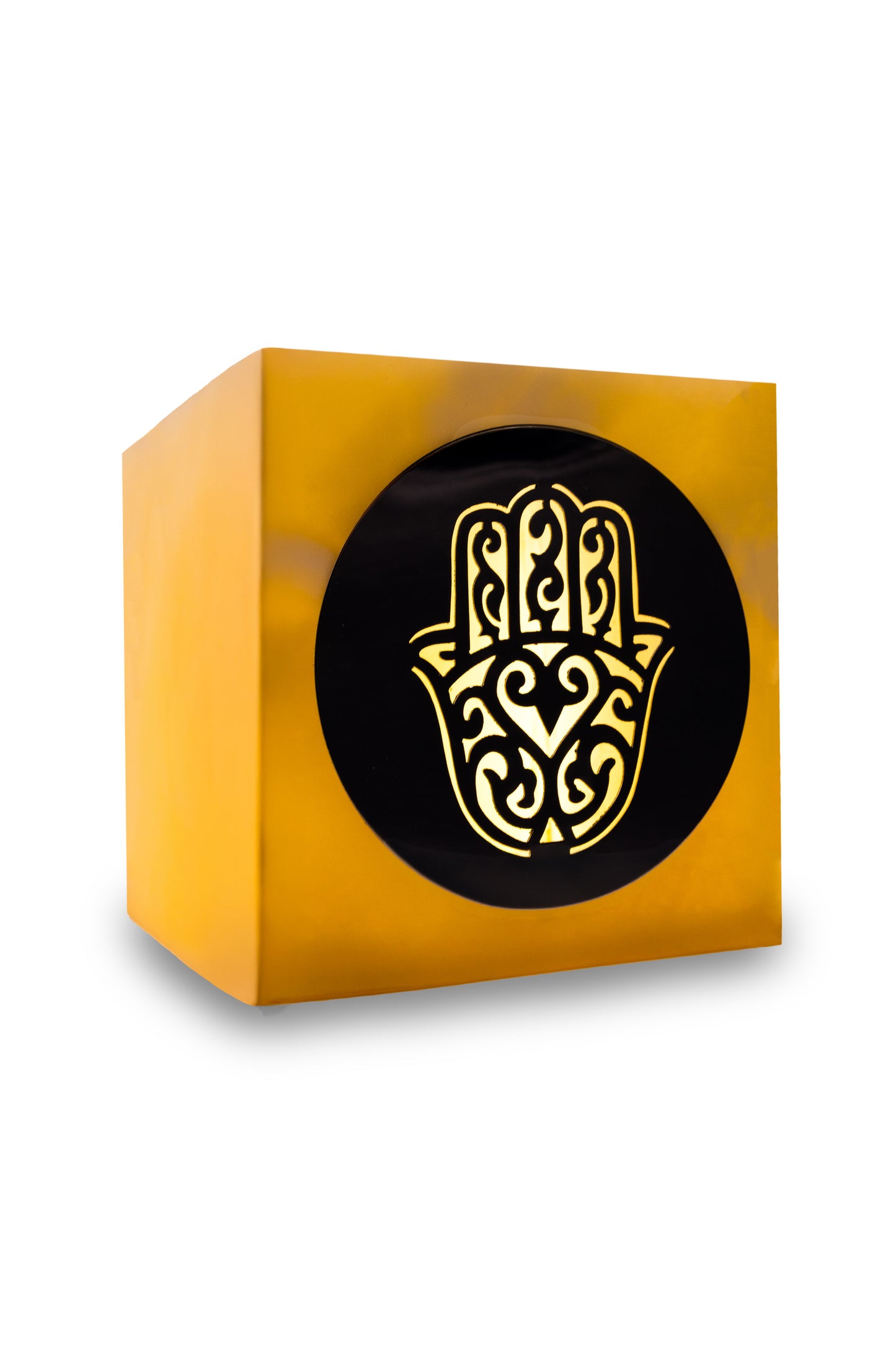 Hand of Fatima Alabaster Candle Holder