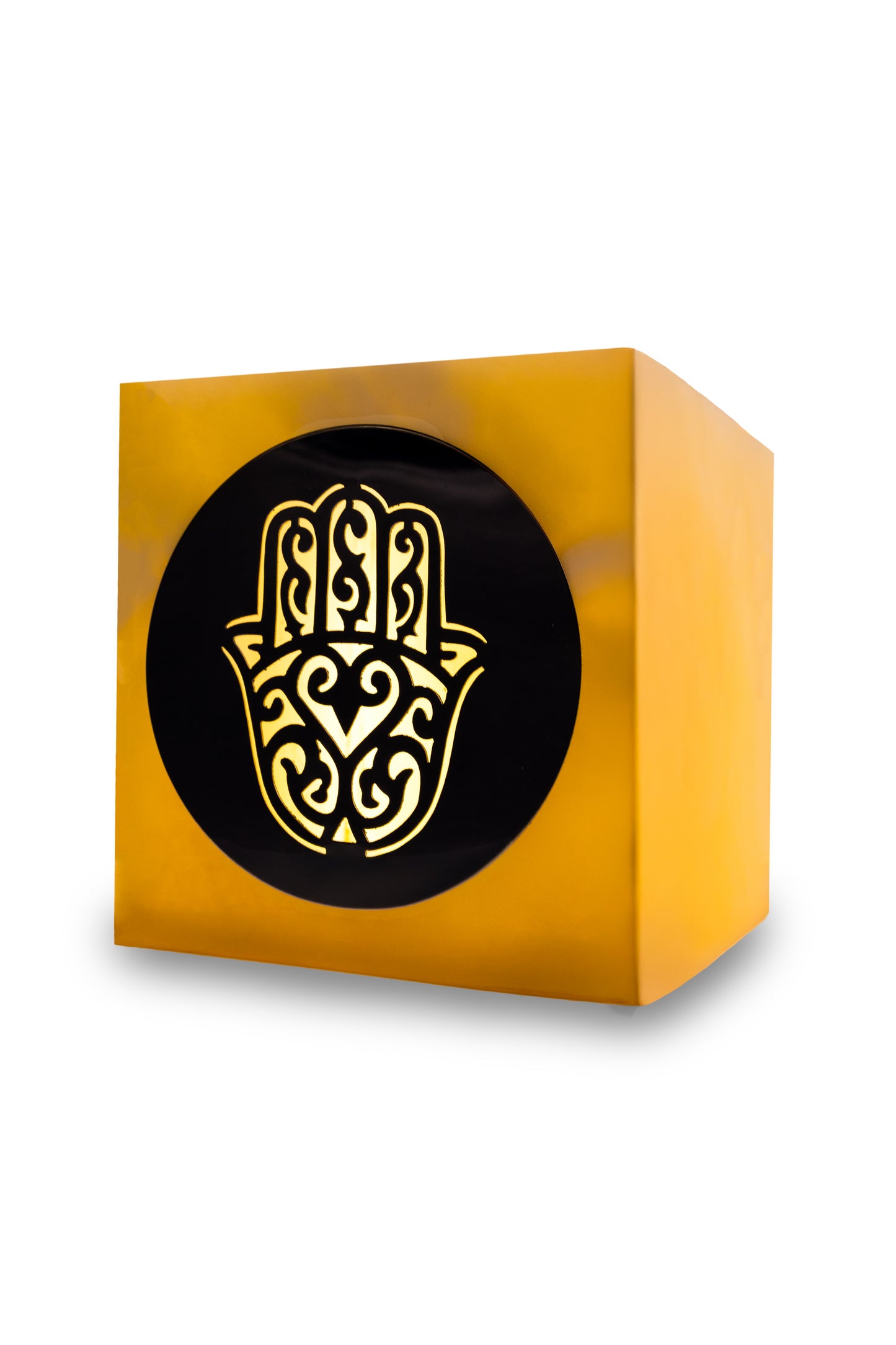 Hand of Fatima Alabaster Candle Holder