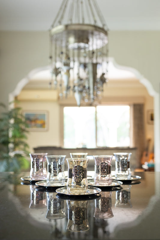 Kaff Estikana Silver Saucer Set