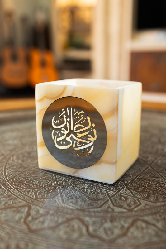 Light upon Light Alabaster Candle Holder